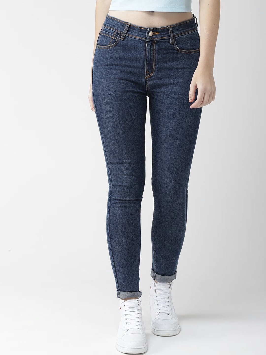 

Hubberholme Women Blue Comfort Slim Fit High-Rise Stretchable Jeans