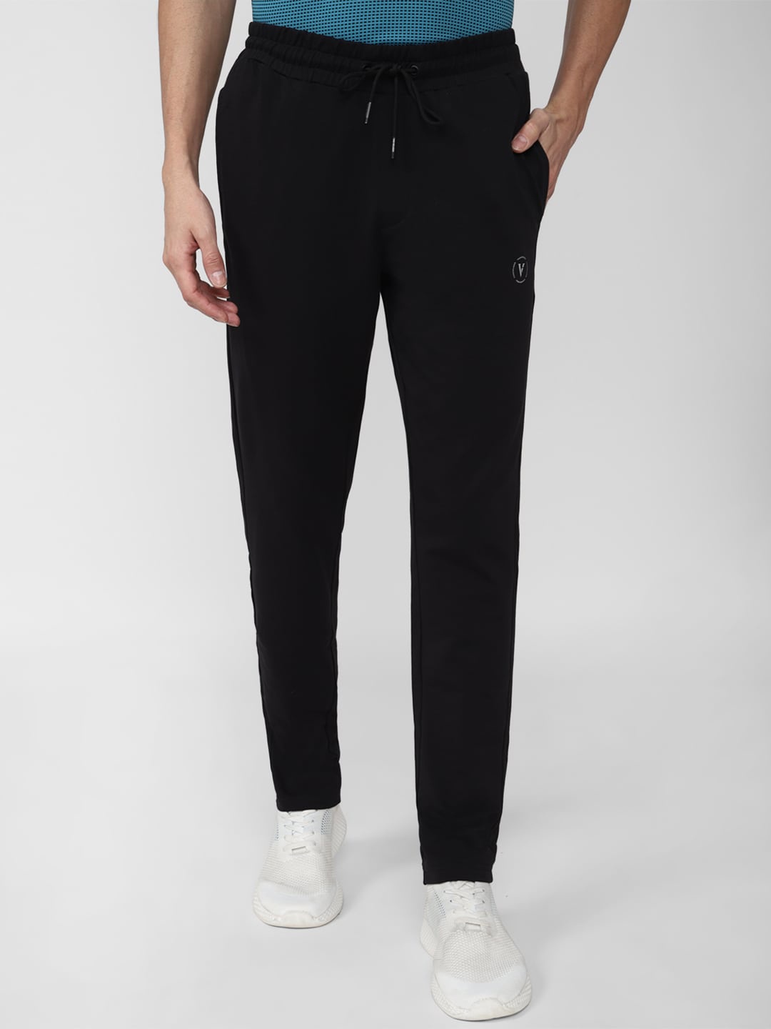 

Van Heusen Flex Men Black Solid Slim-Fit Sports Track Pants