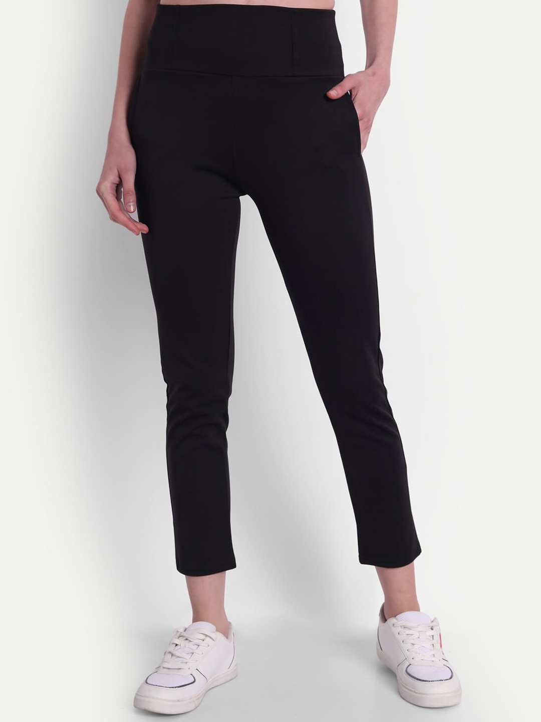 

Next One Women Black Solid Skinny Fit Treggings