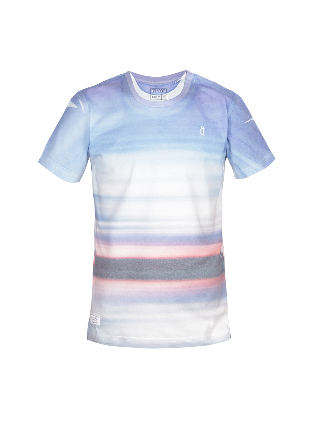 

Gini and Jony Boys Blue Striped Round Neck T-shirt