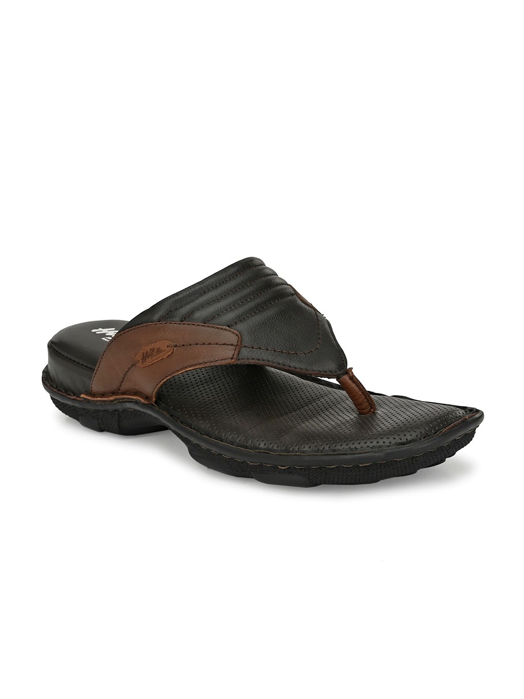 

Hitz Men Brown Leather Comfort Sandals