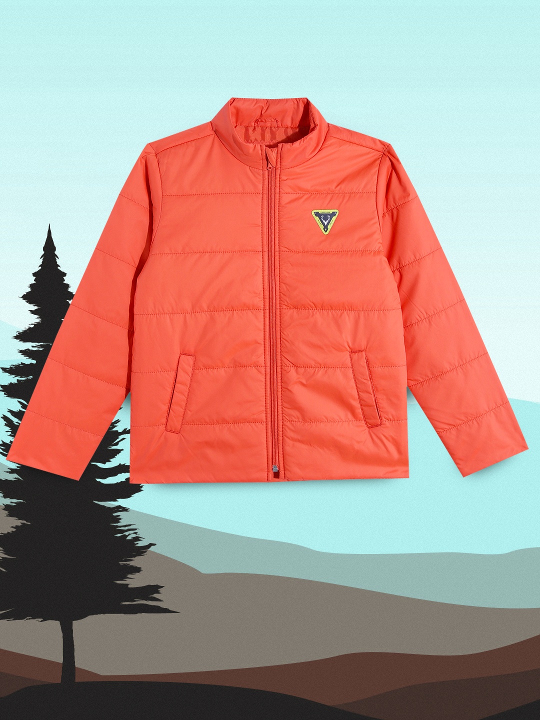 

Allen Solly Junior Boys Orange Solid Padded Jacket, Coral