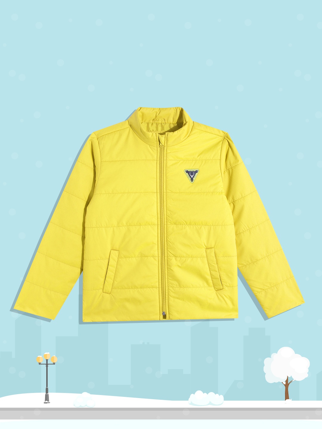 

Allen Solly Junior Boys Yellow Solid Padded Jacket
