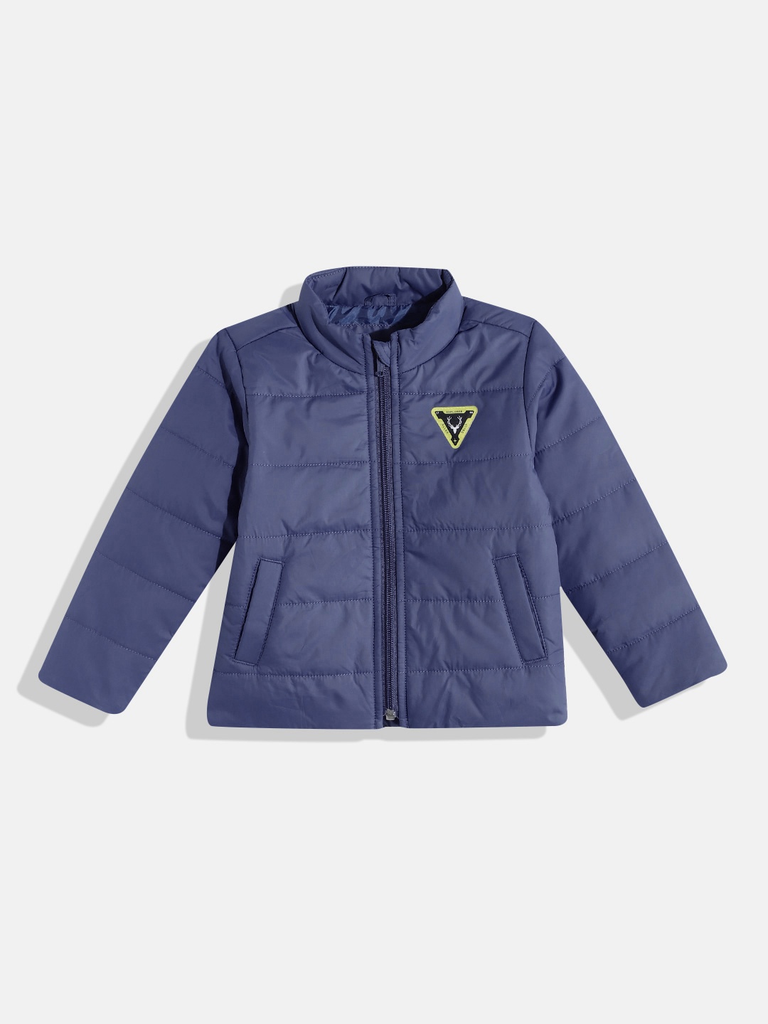 

Allen Solly Junior Boys Navy Blue Solid Mock Collar Padded Jacket