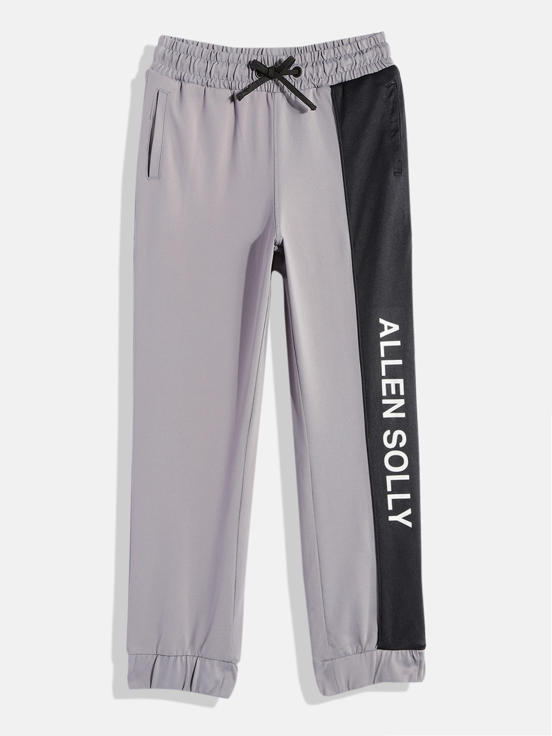 

Allen Solly Junior Boys Brand Logo Printed Pure Cotton Joggers, Grey