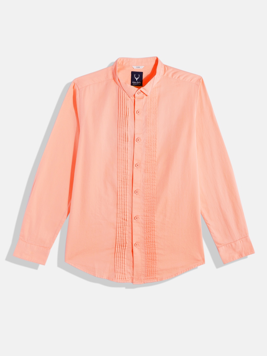 

Allen Solly Junior Boys Slim Fit Wingtip Collar Pure Cotton Casual Shirt, Peach