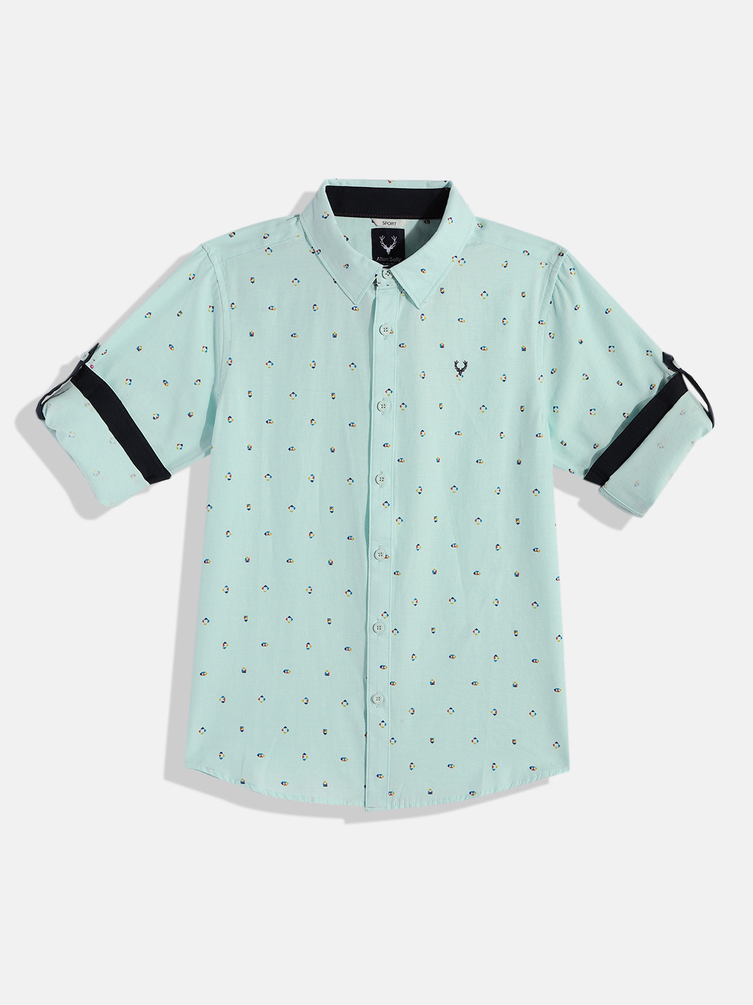 

Allen Solly Junior Boys Blue Sport Printed Casual Shirt