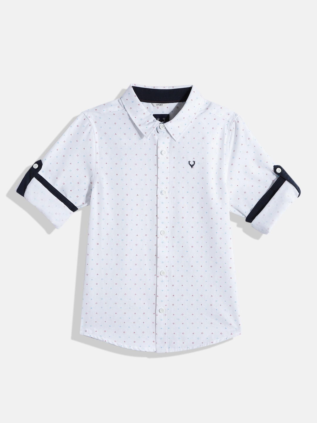 

Allen Solly Junior Boys Micro Ditsy Printed Casual Shirt, White