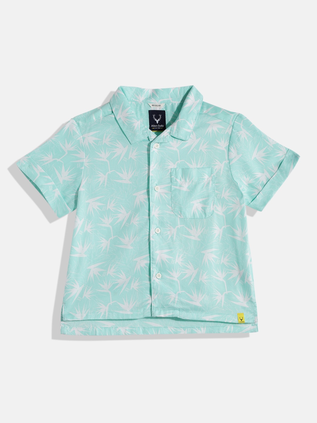 

Allen Solly Junior Boys Sea Green Floral Printed Casual Shirt