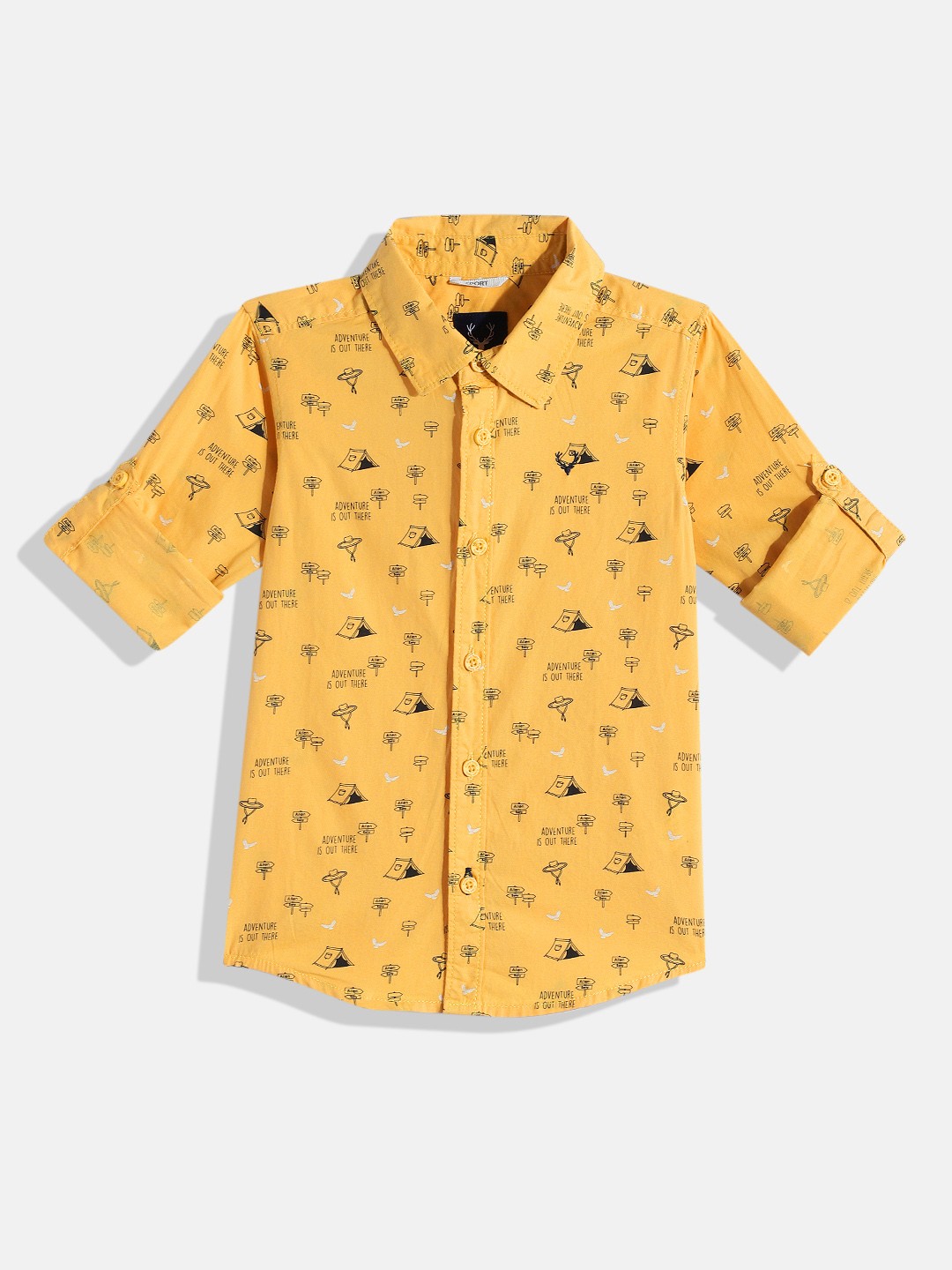 

Allen Solly Junior Boys Printed Pure Cotton Casual Shirt, Yellow