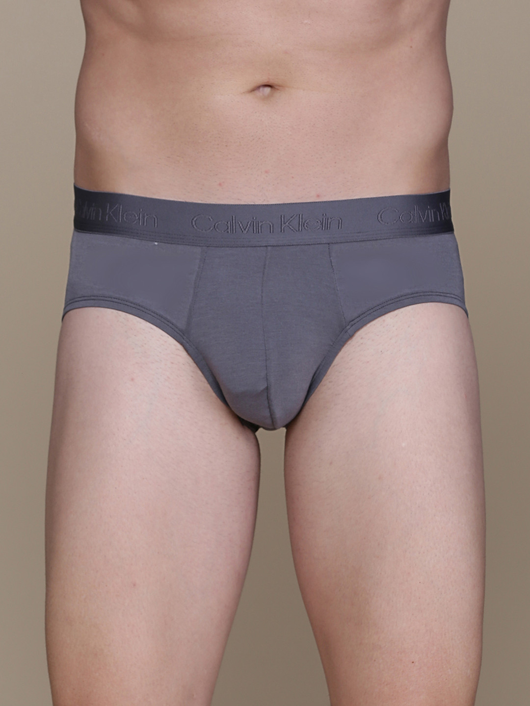 

Calvin Klein Underwear Men Grey Solid Briefs NB33265FB