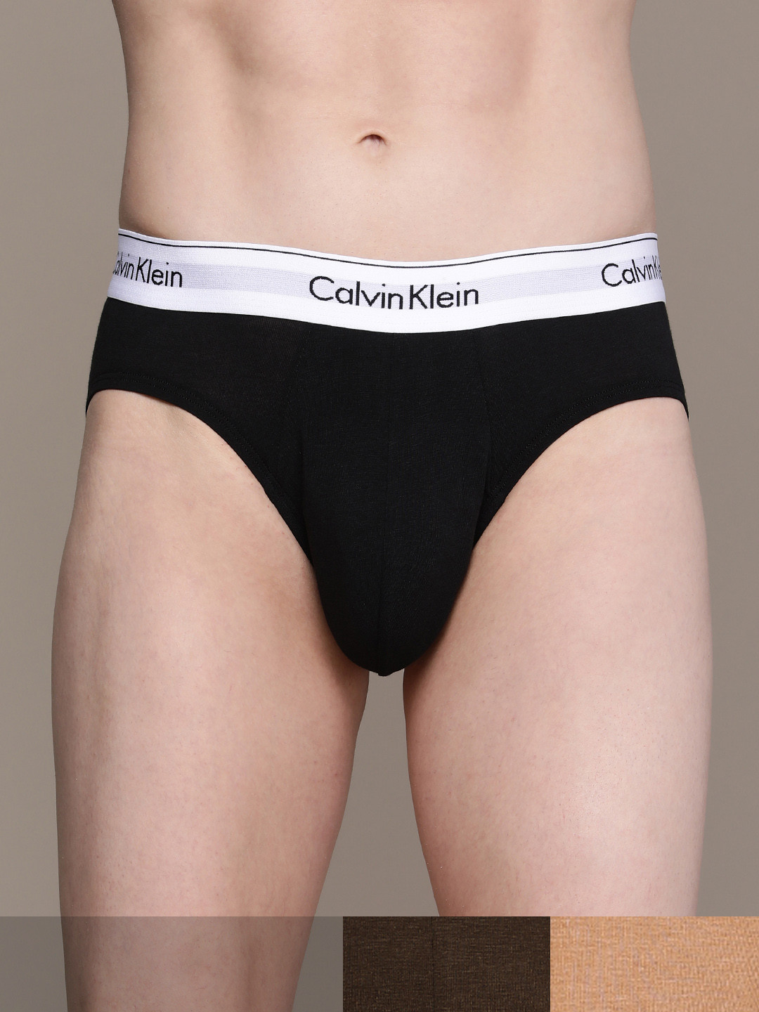 

Calvin Klein Underwear Men Pack Of 3 Solid Basic Briefs, Black