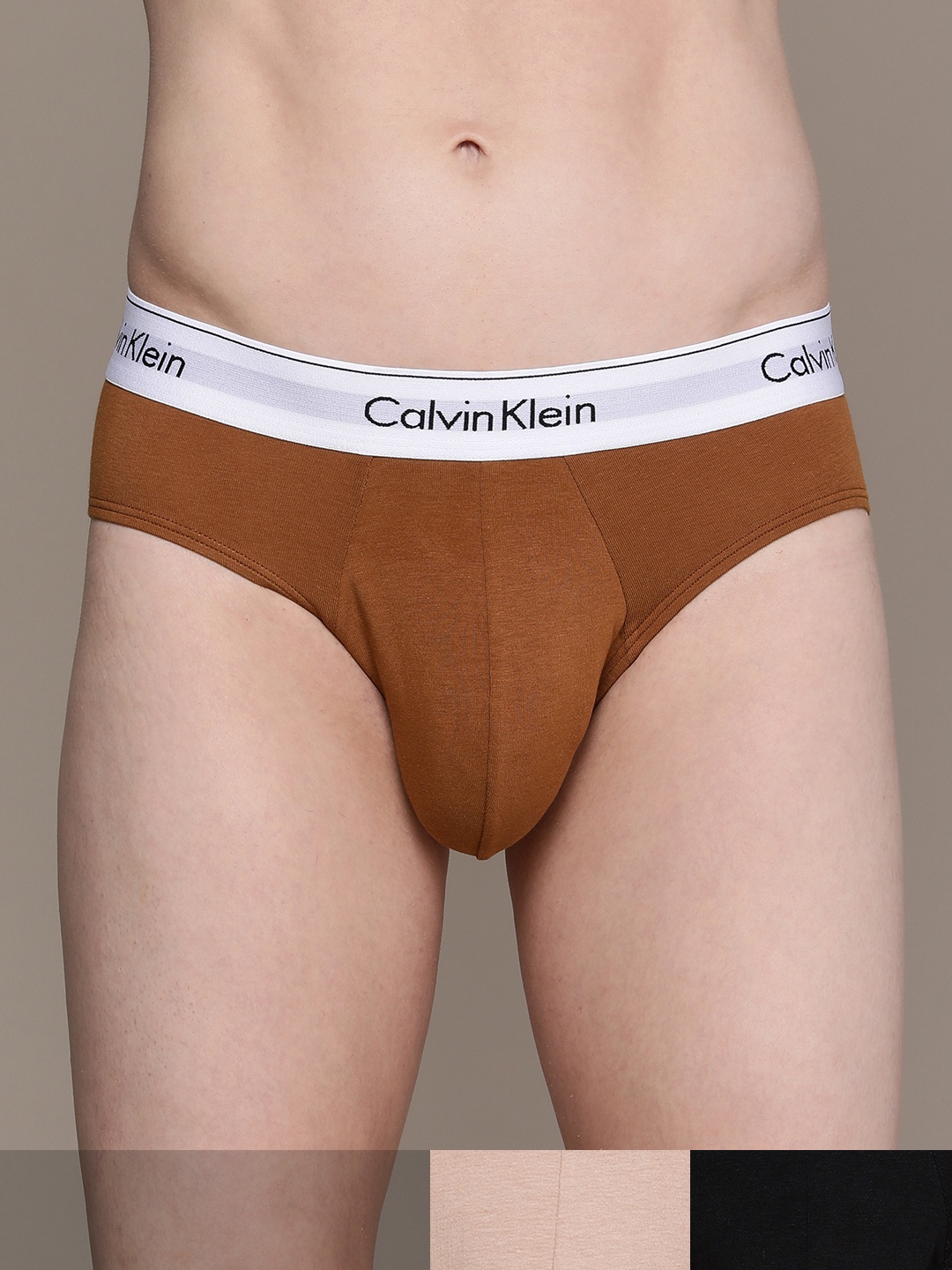 

Calvin Klein Underwear Men Pack Of 3 Solid Basic Briefs, Black