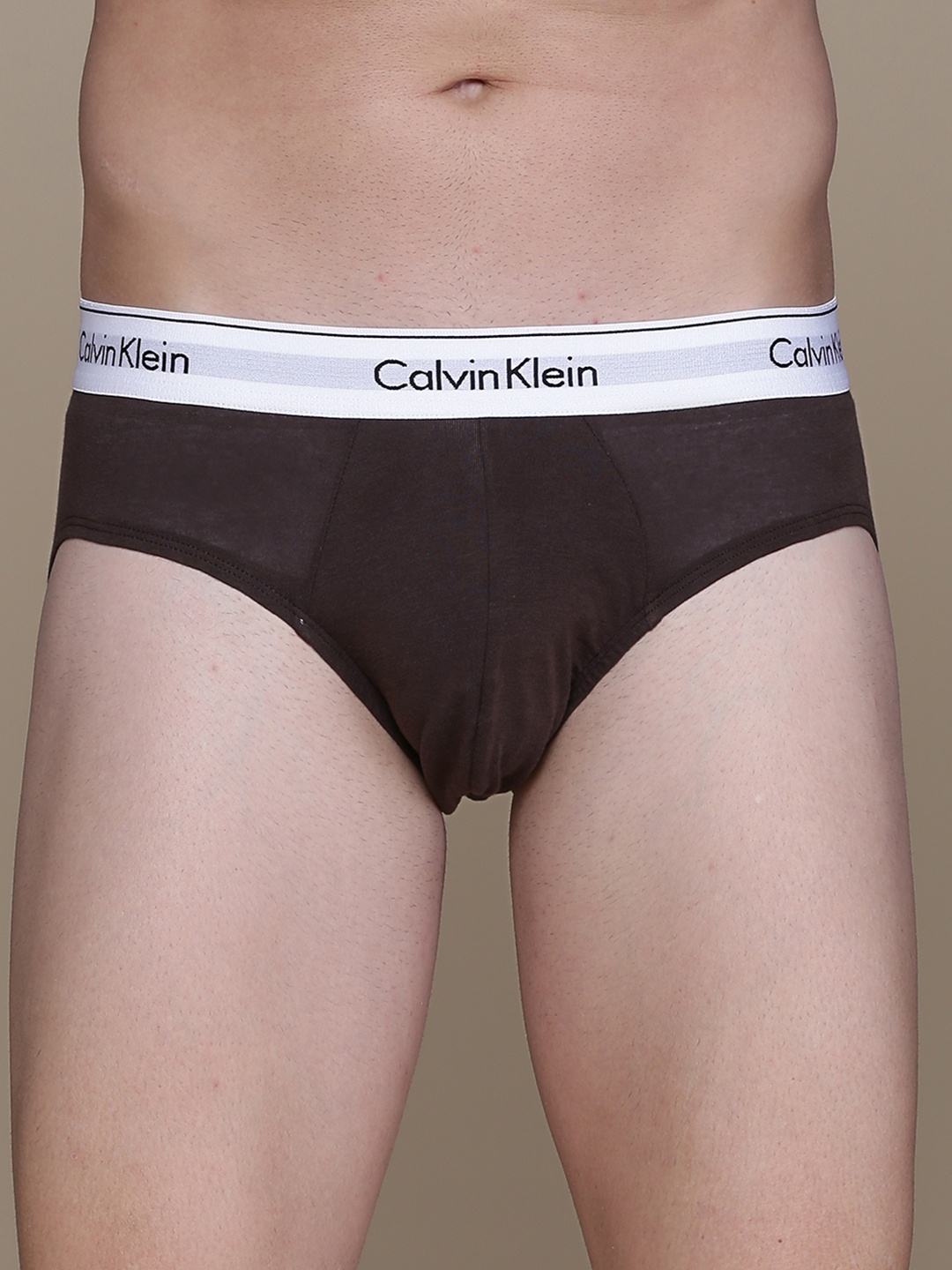 

Calvin Klein Underwear Men Brown Solid Briefs- NB33428MA