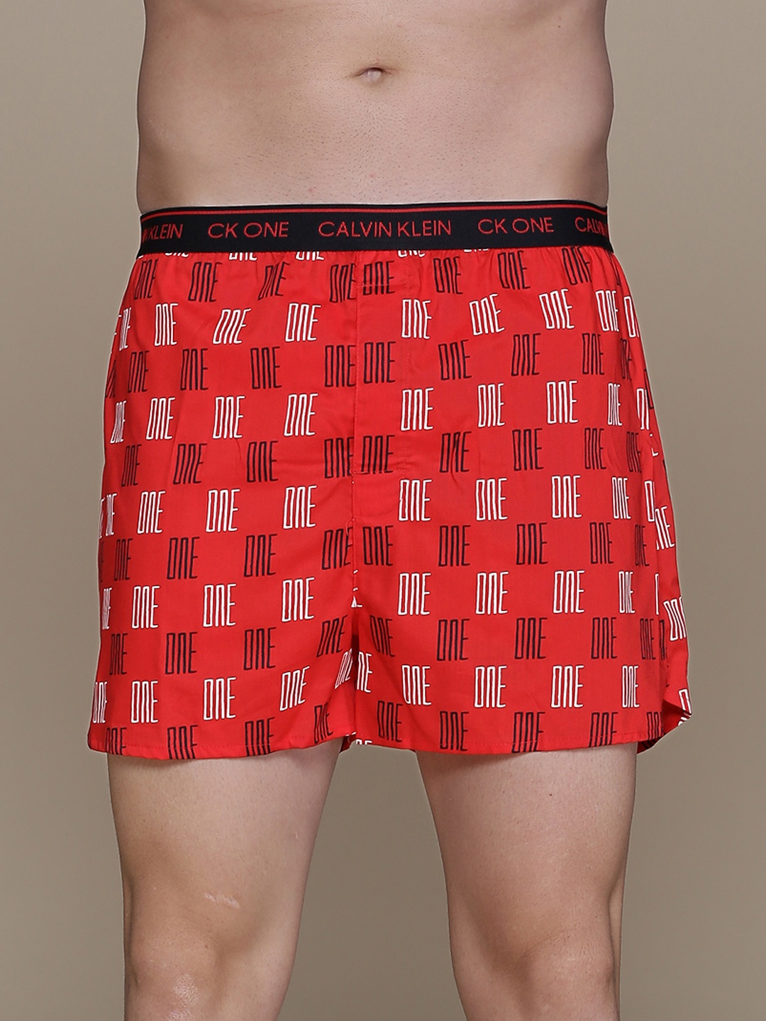 Calvin Klein Underwear Men Red Typography Printed Boxers NB29985UU