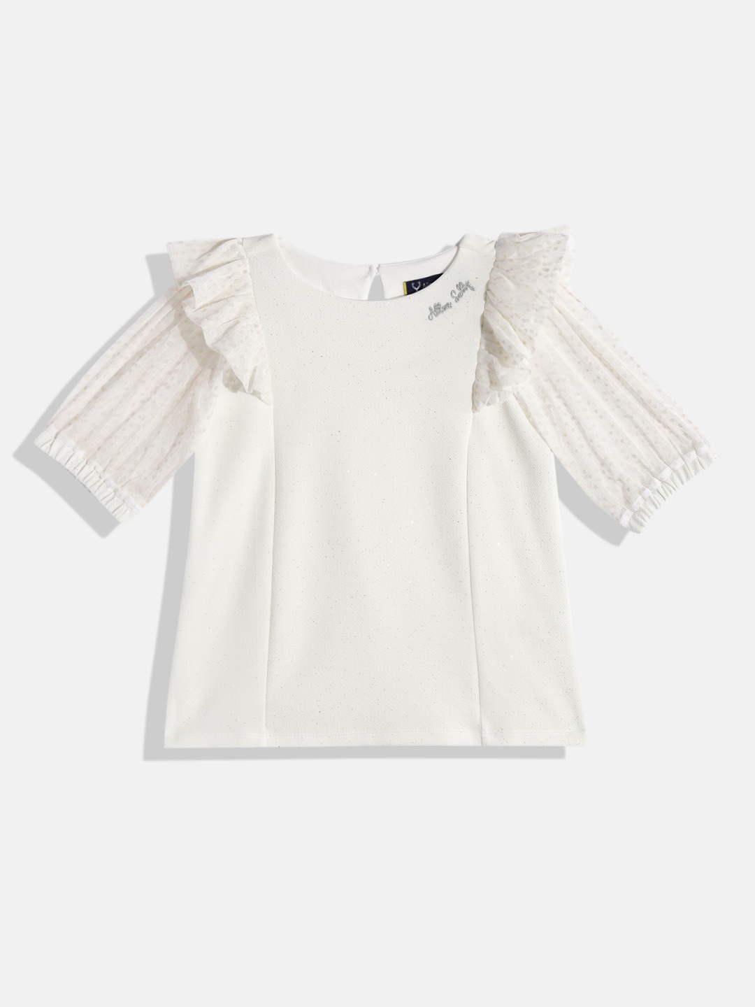 

Allen Solly Junior White Embellished Ruffles Top