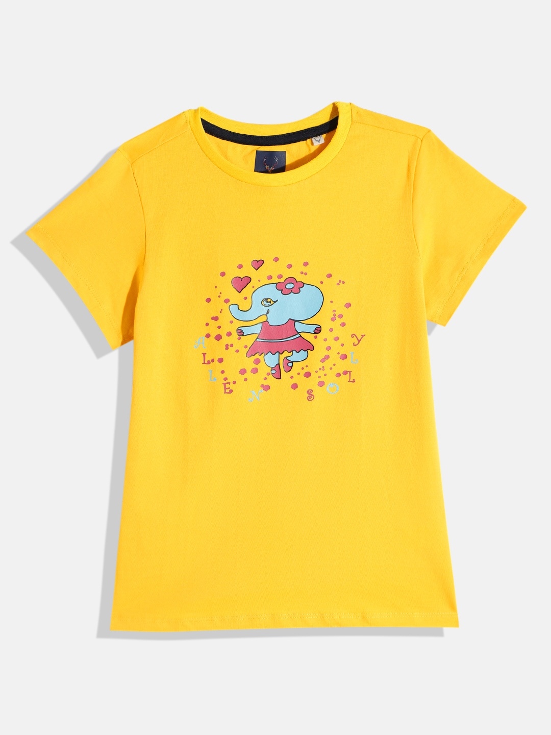 

Allen Solly Junior Girls Printed Pure Cotton T-shirt, Yellow