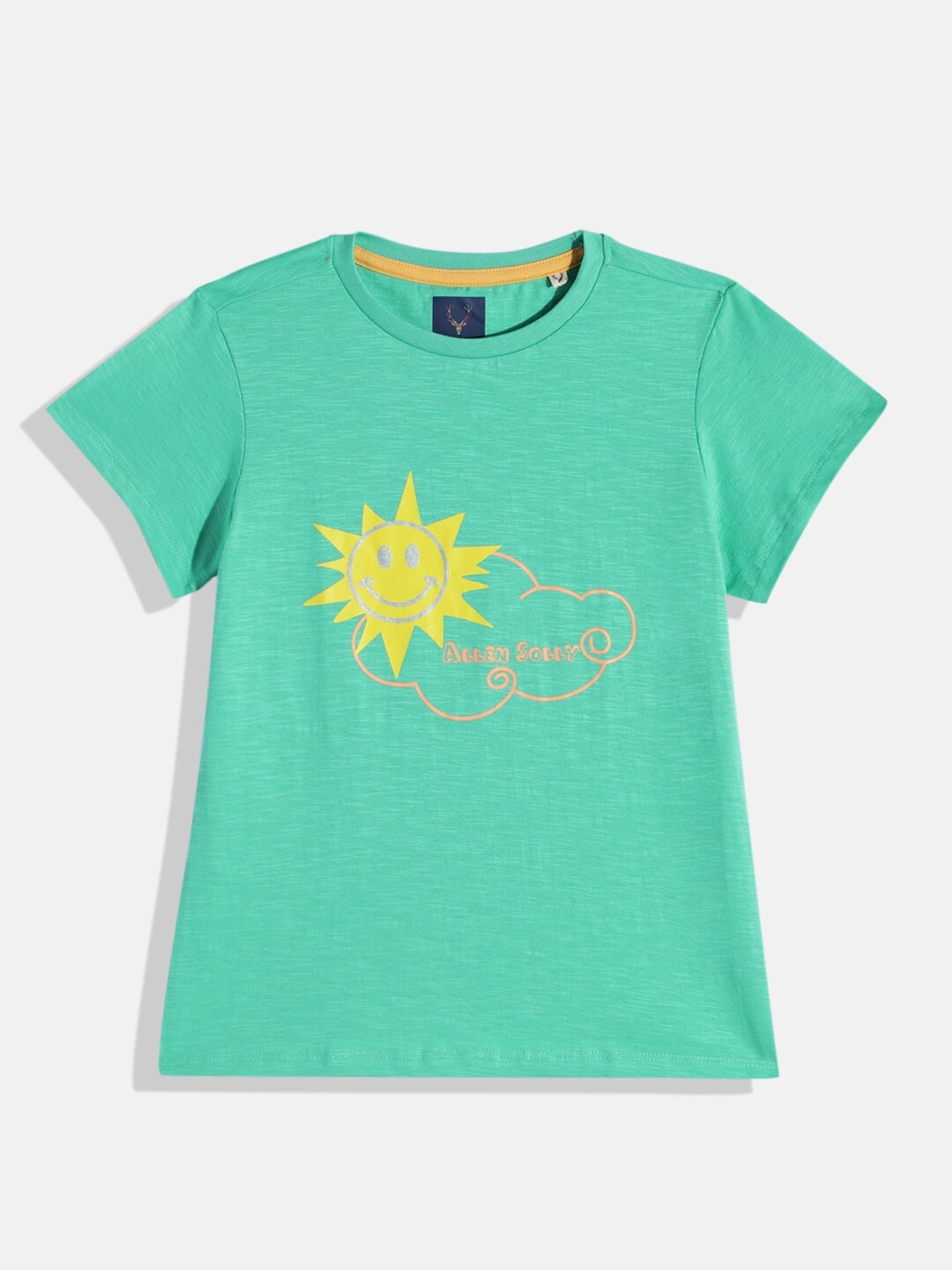 

Allen Solly Junior Girls Pure Cotton Printed T-shirt, Green