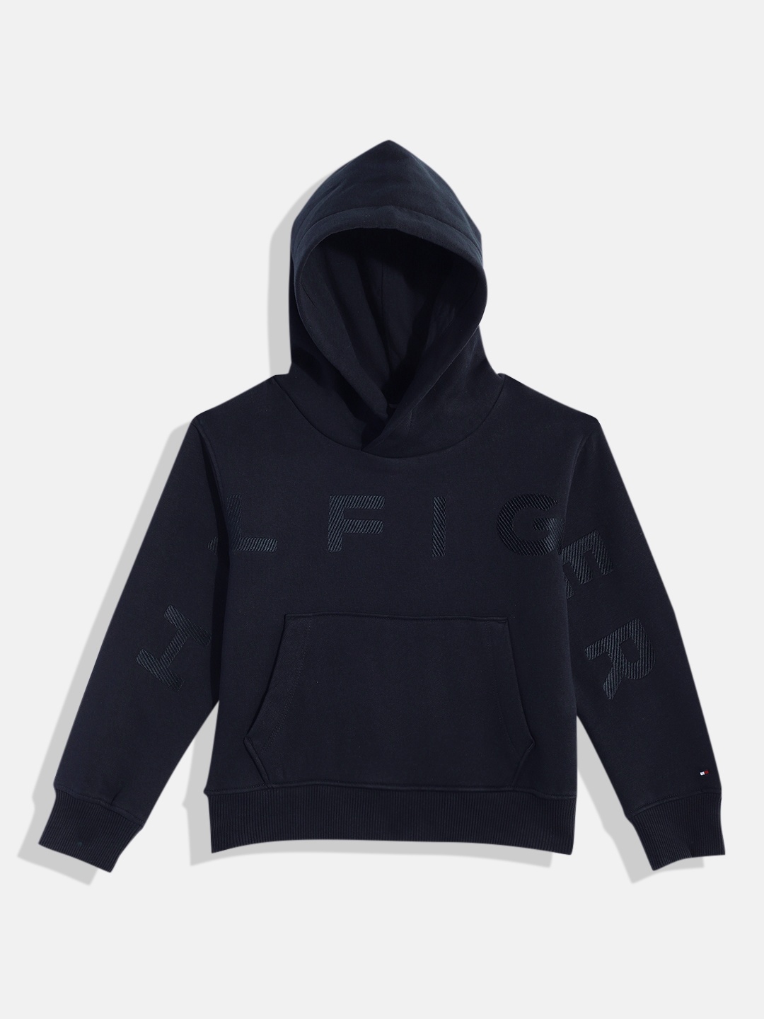 

Tommy Hilfiger Girls Blue Embroidered Hooded Sweatshirt
