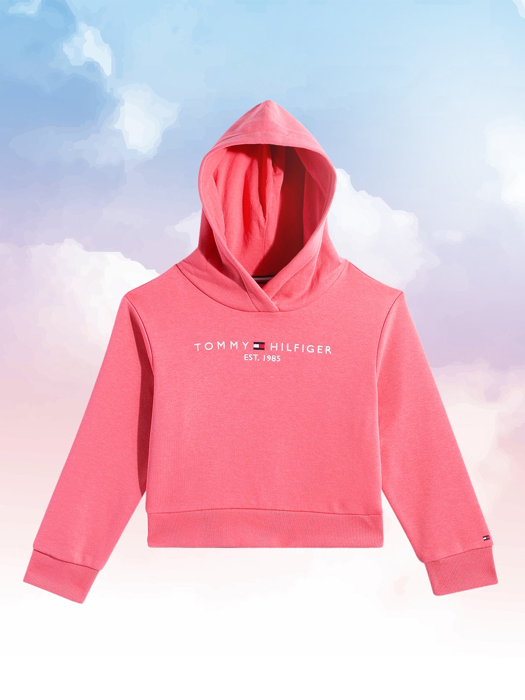

Tommy Hilfiger Girls Pink Hooded Sweatshirt