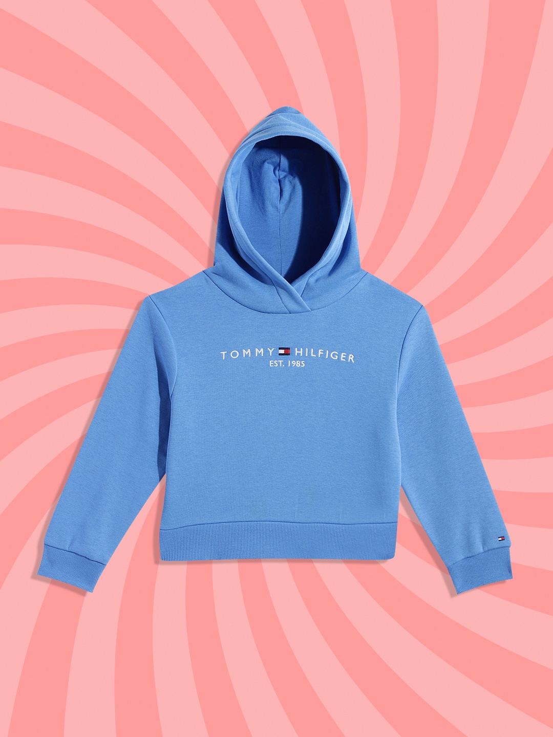 

Tommy Hilfiger Girls Blue Hooded Sweatshirt