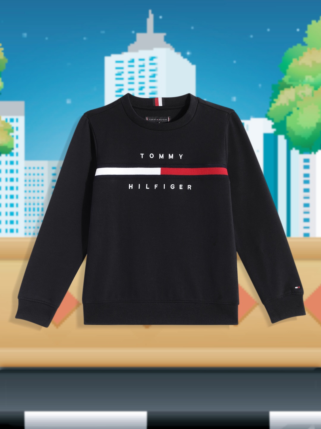 

Tommy Hilfiger Boys Black Printed Sweatshirt