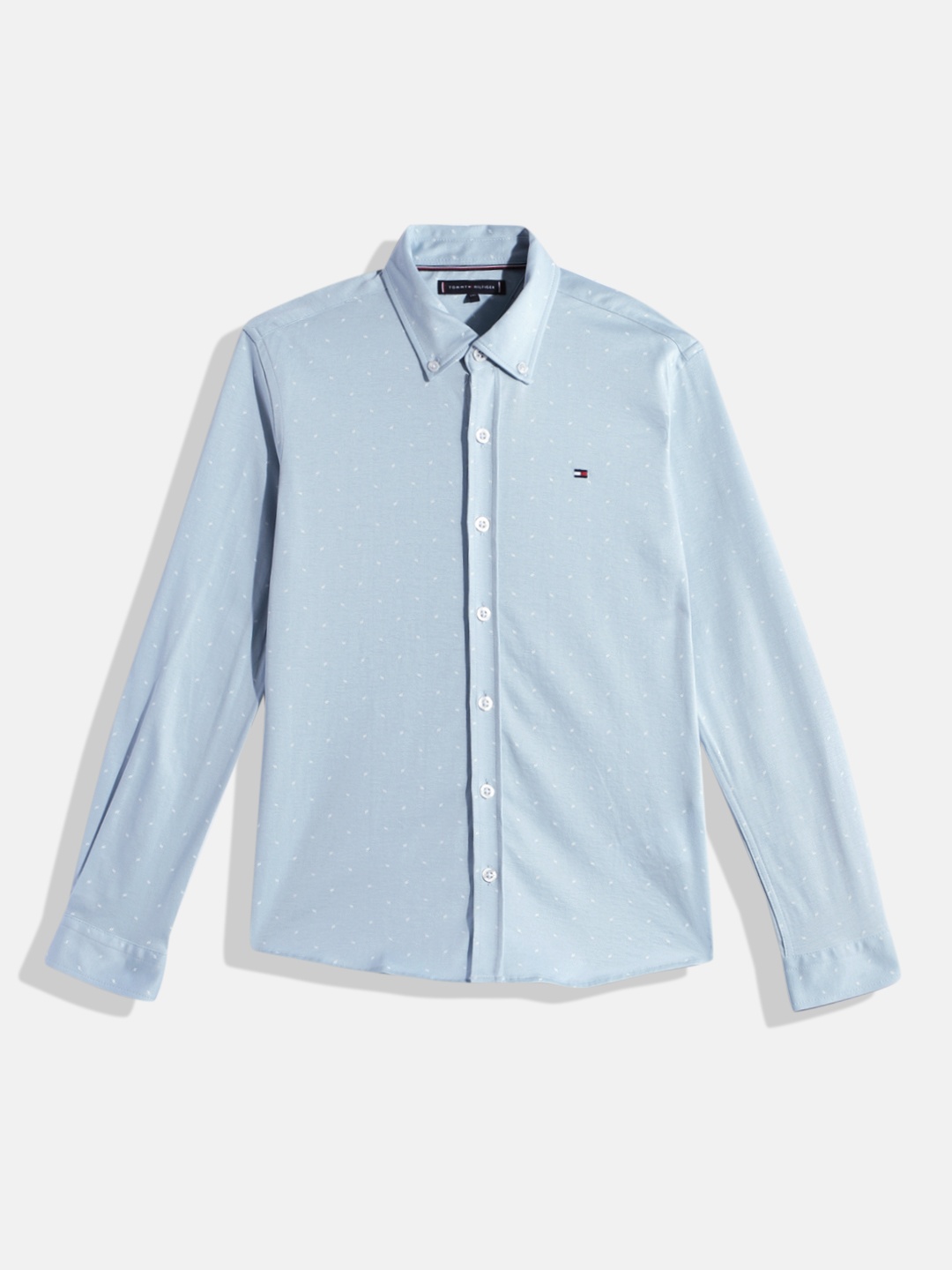 

Tommy Hilfiger Boys Blue Printed Pure Cotton Casual Shirt