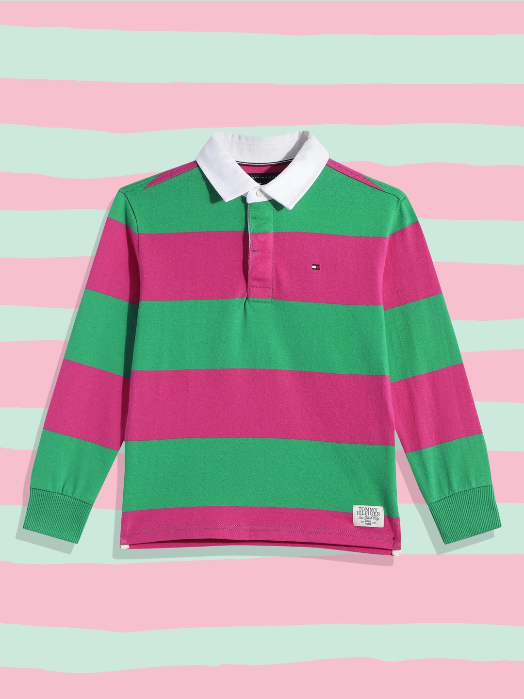 

Tommy Hilfiger Boys Pink & Green Organic Cotton Sweatshirt