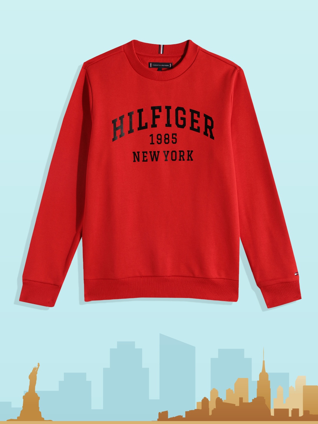 

Tommy Hilfiger Boys Red Brand Logo Printed Sweatshirt