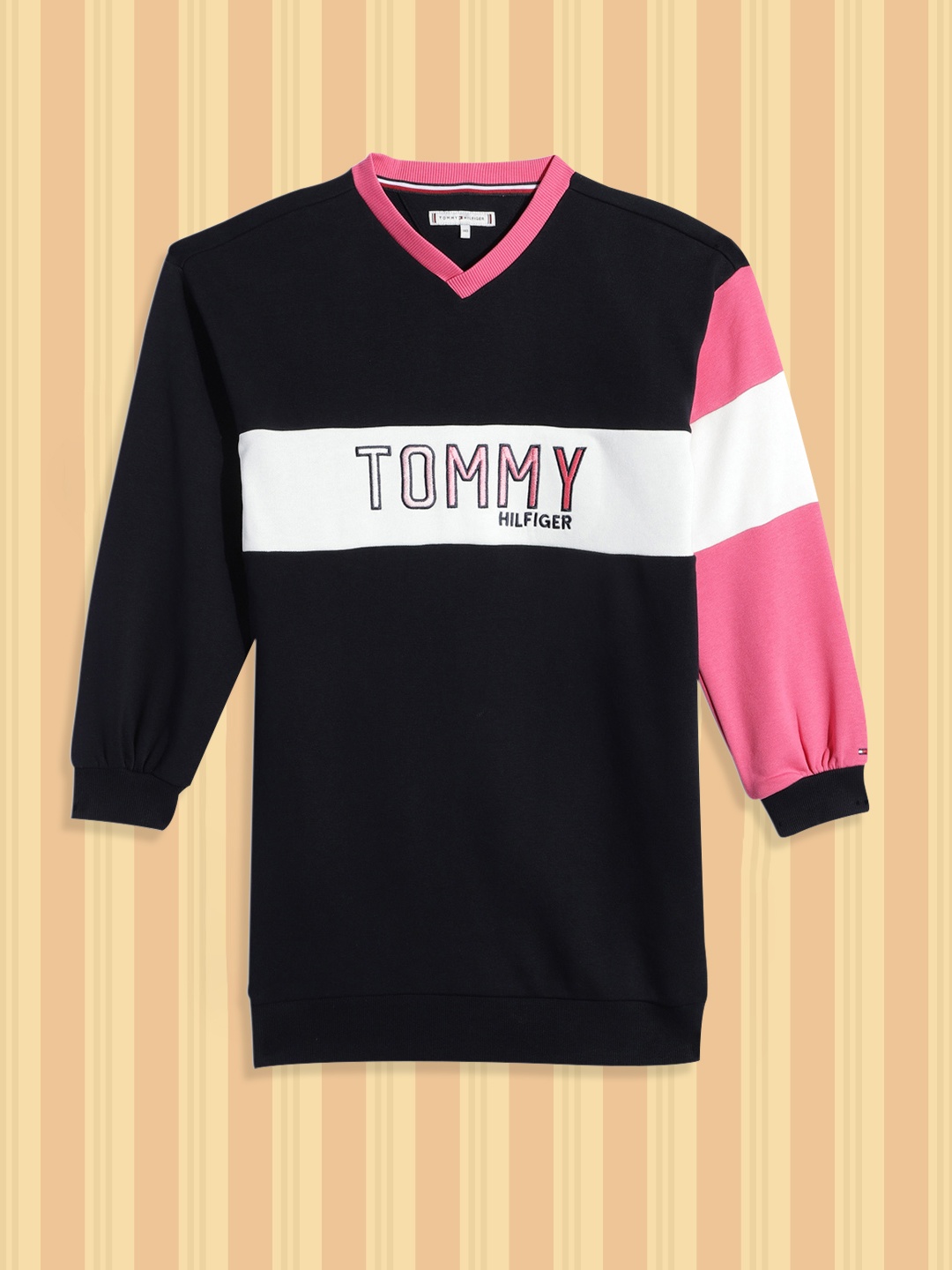 

Tommy Hilfiger Girls Navy Blue Colourblocked Sweatshirt