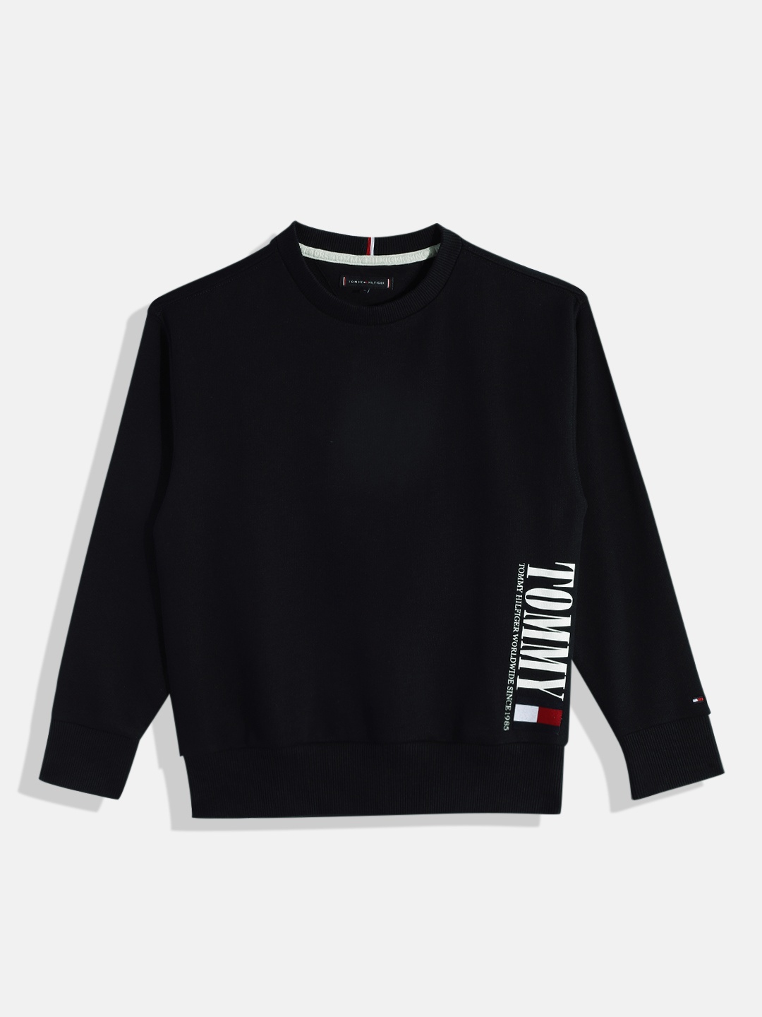 

Tommy Hilfiger Boys Navy Blue Brand Logo Printed Sweatshirt