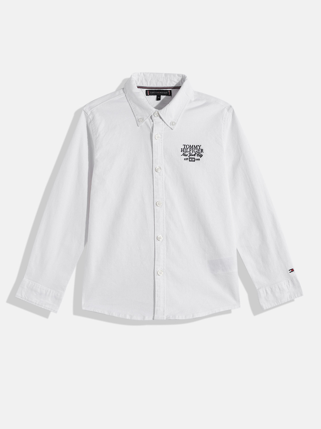 

Tommy Hilfiger Boys White Solid Casual Shirt