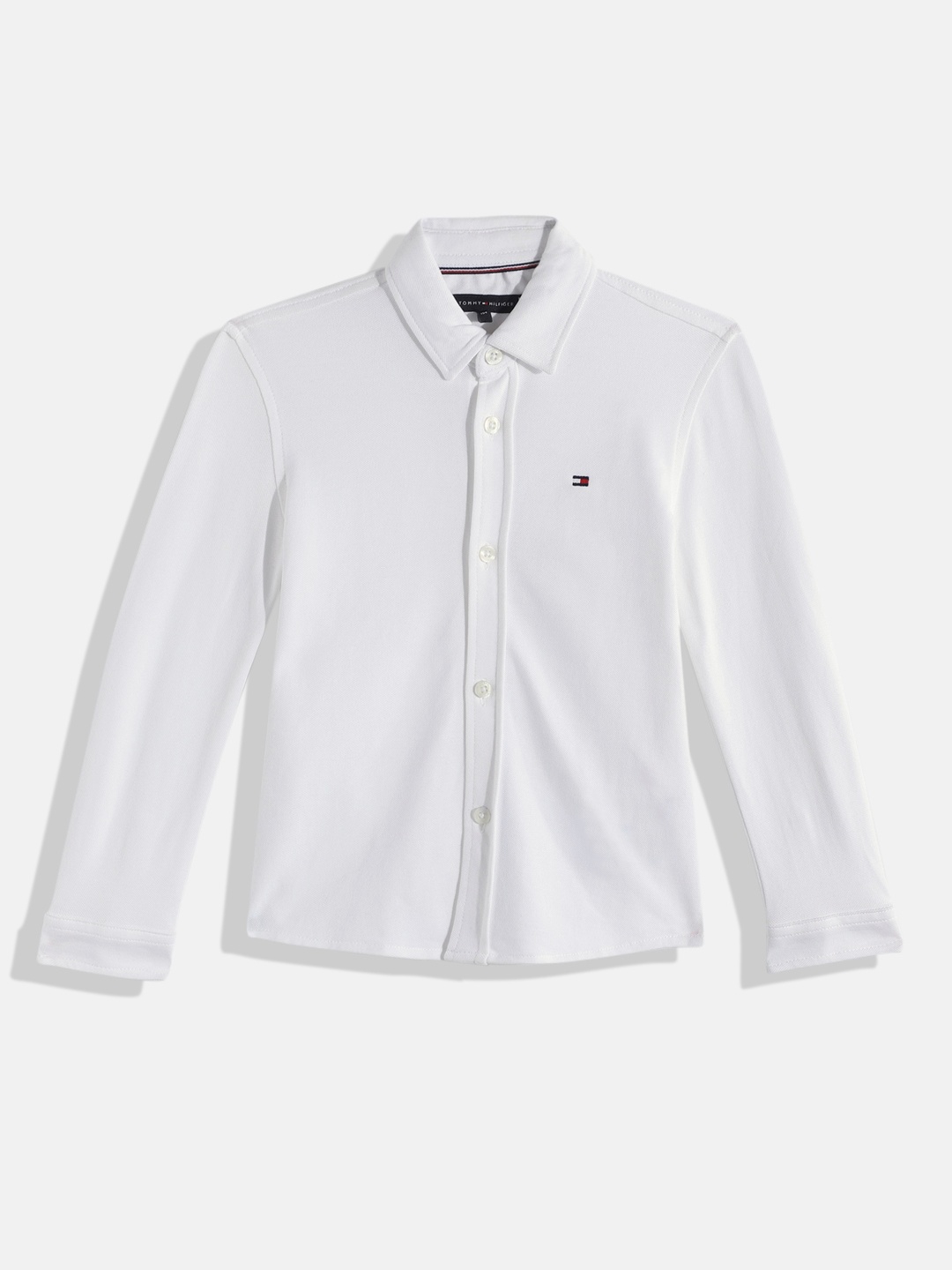 

Tommy Hilfiger Boys Solid Casual Shirt, White