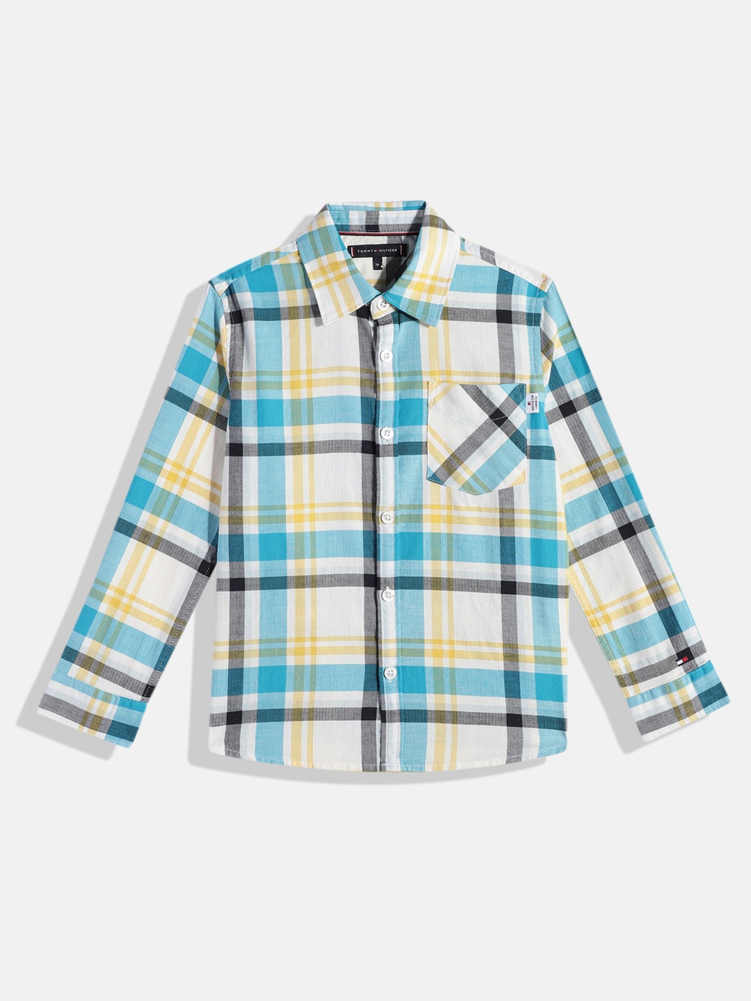 

Tommy Hilfiger Boys Tartan Checked Casual Shirt, White