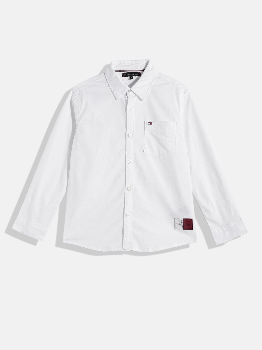 

Tommy Hilfiger Boys White Solid Casual Shirt