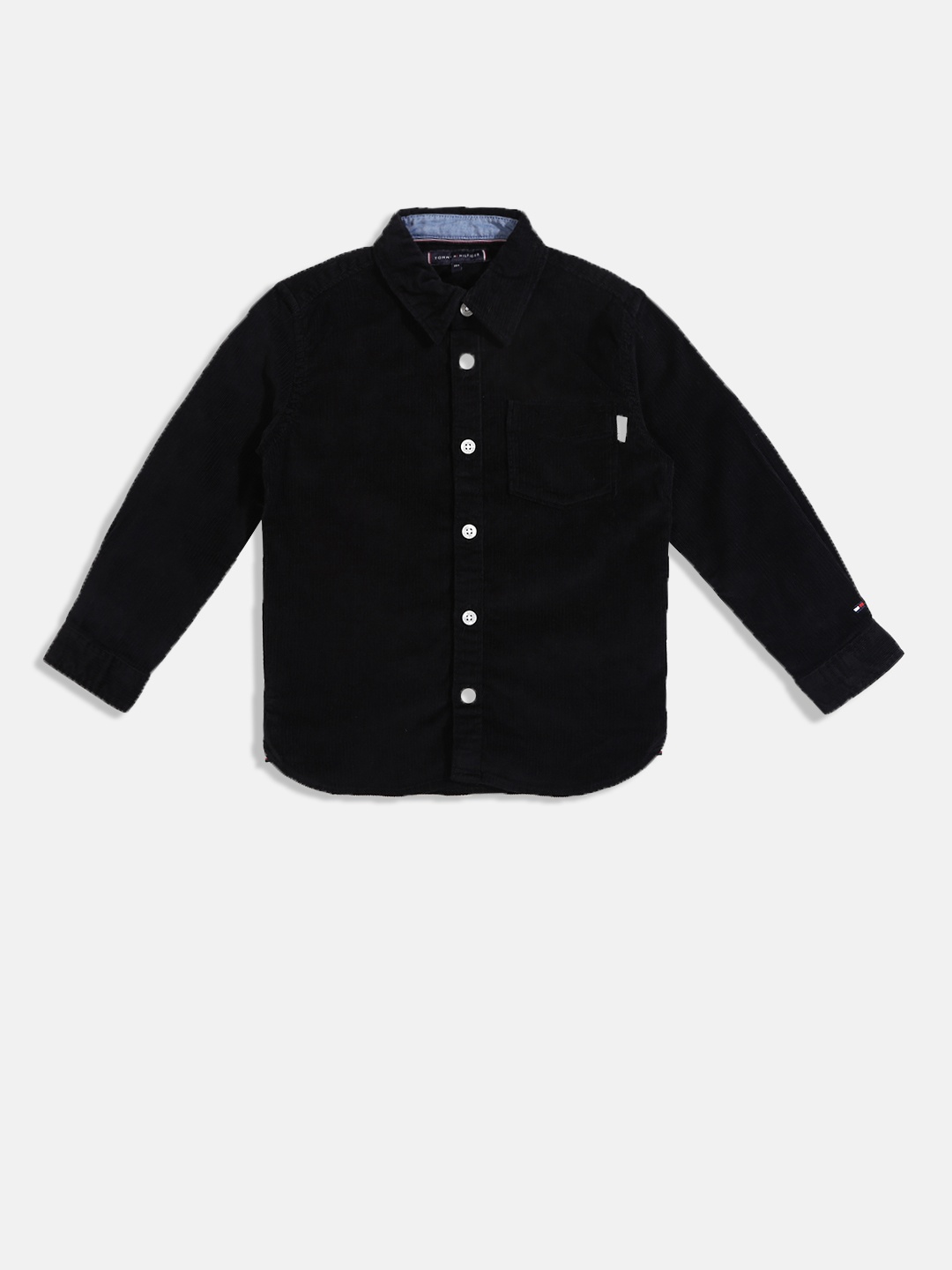 

Tommy Hilfiger Boys Solid Corduroy Casual Shirt, Navy blue