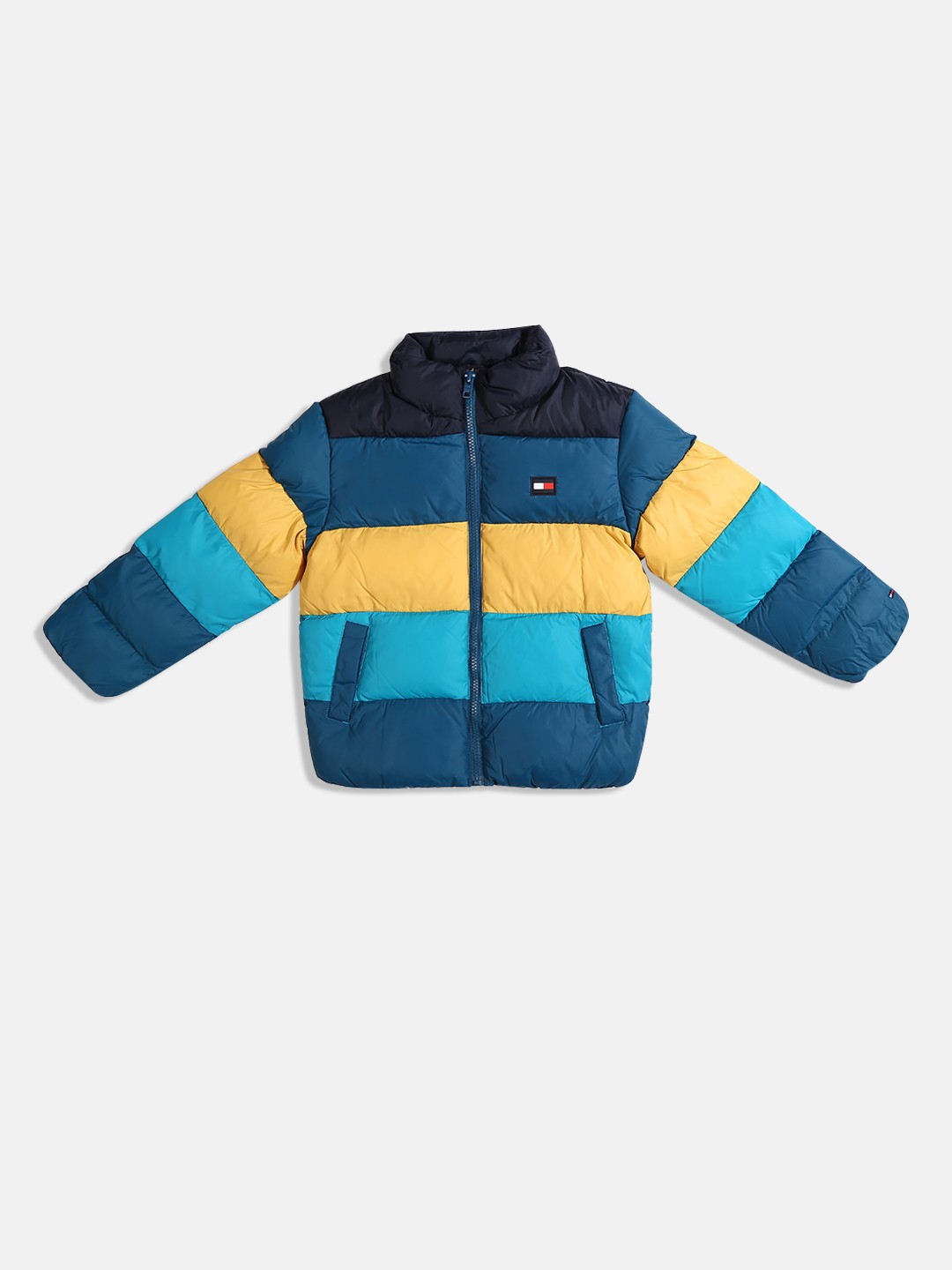 

Tommy Hilfiger Boys Colourblocked Puffer Jacket, Multi