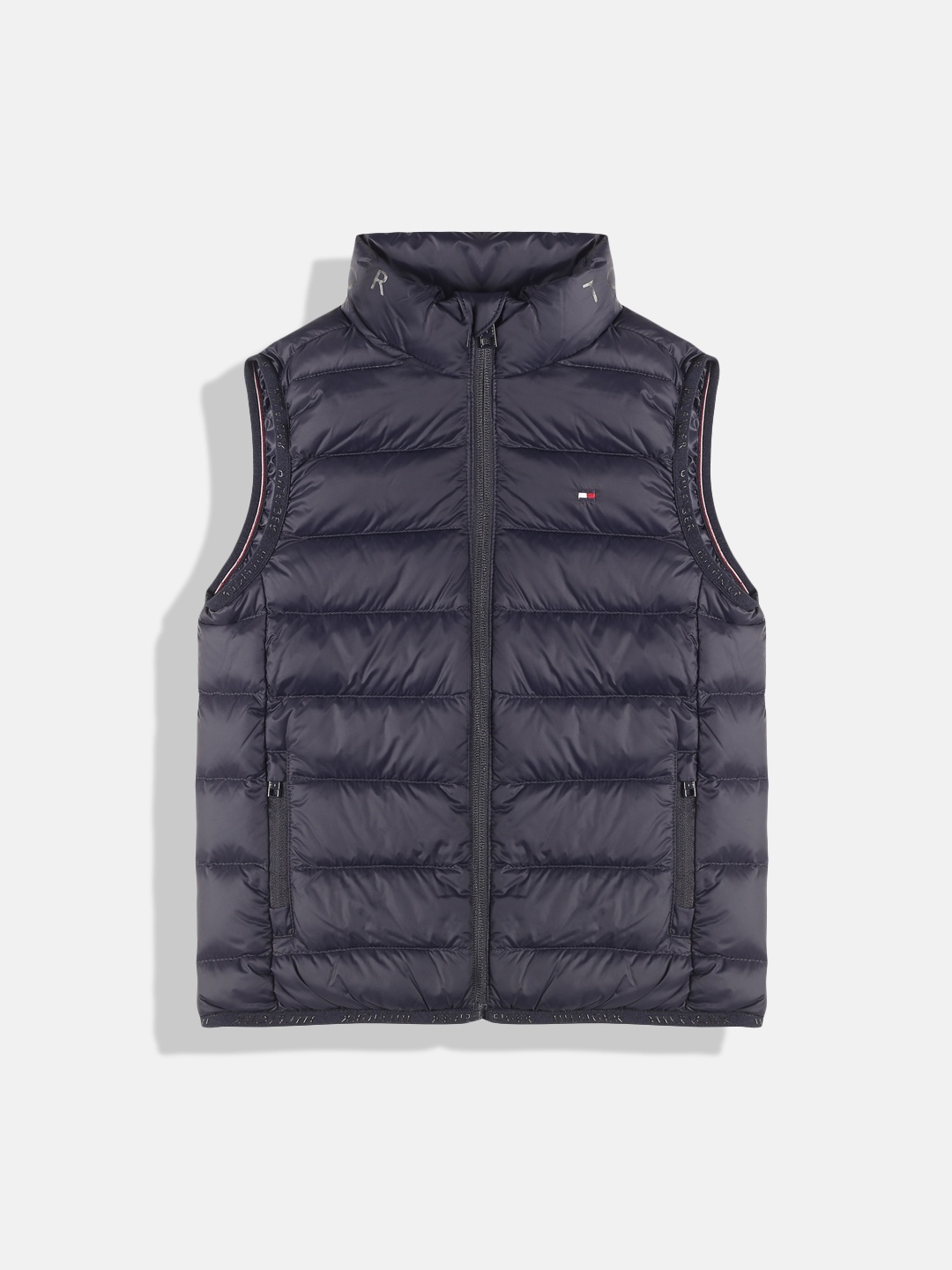 

Tommy Hilfiger Boys Navy Blue Solid Padded Jacket