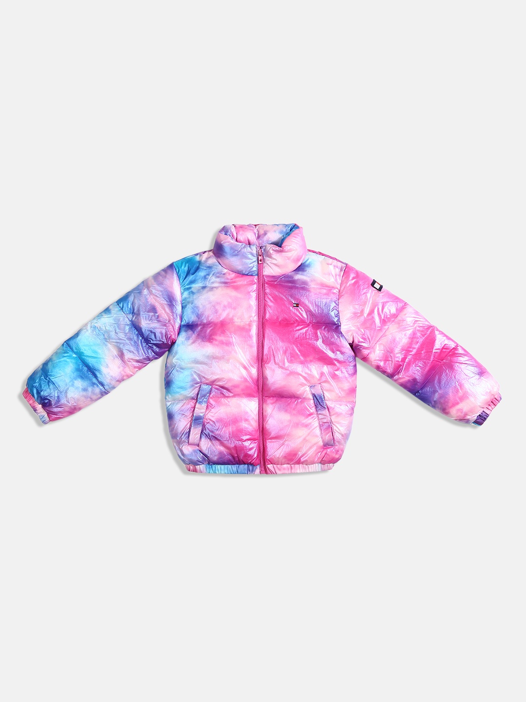 

Tommy Hilfiger Girls Printed Puffer Jacket, Pink
