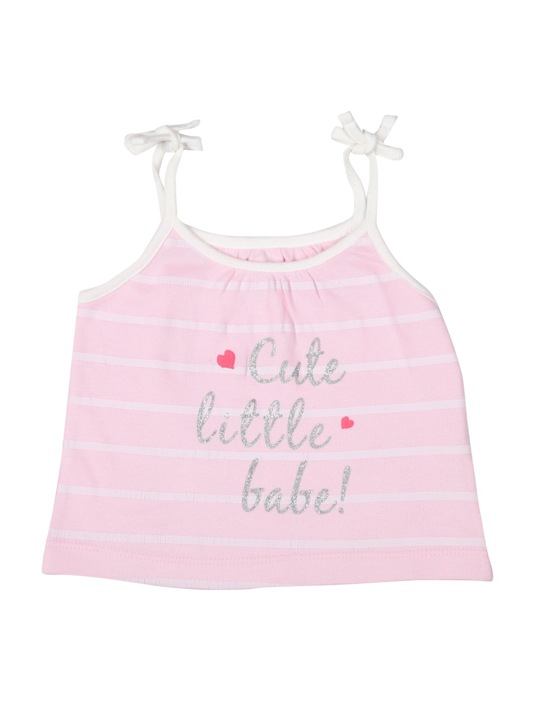 

Gini and Jony Girls Pink Striped Top
