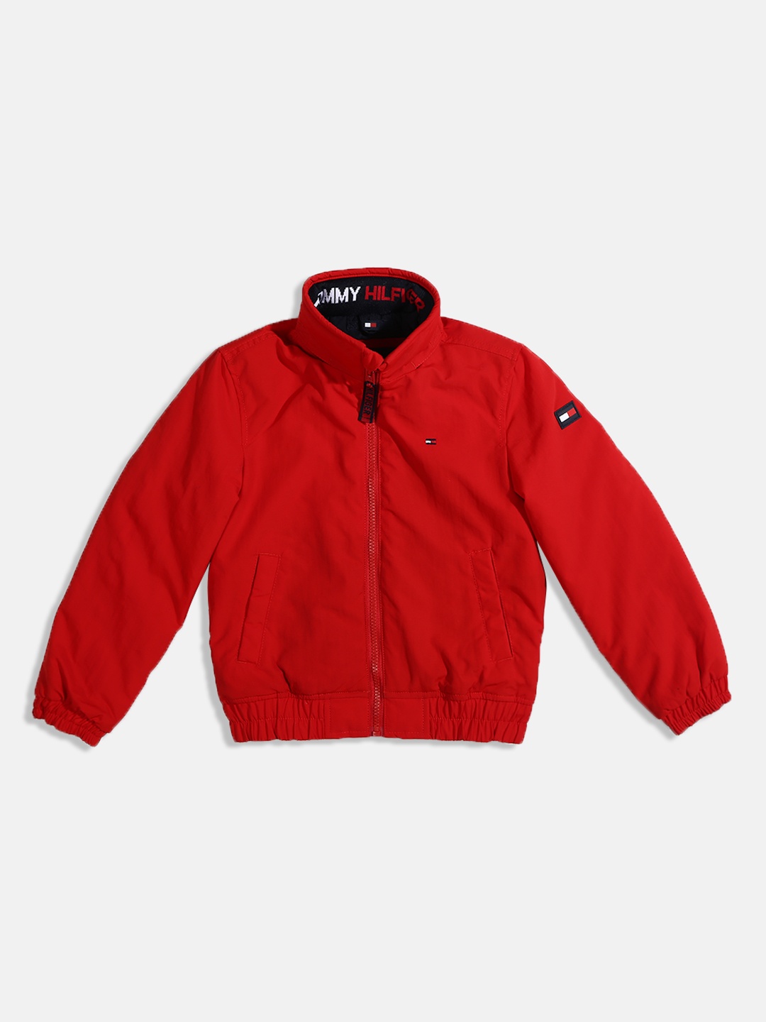 

Tommy Hilfiger Boys Solid Bomber Jacket, Red