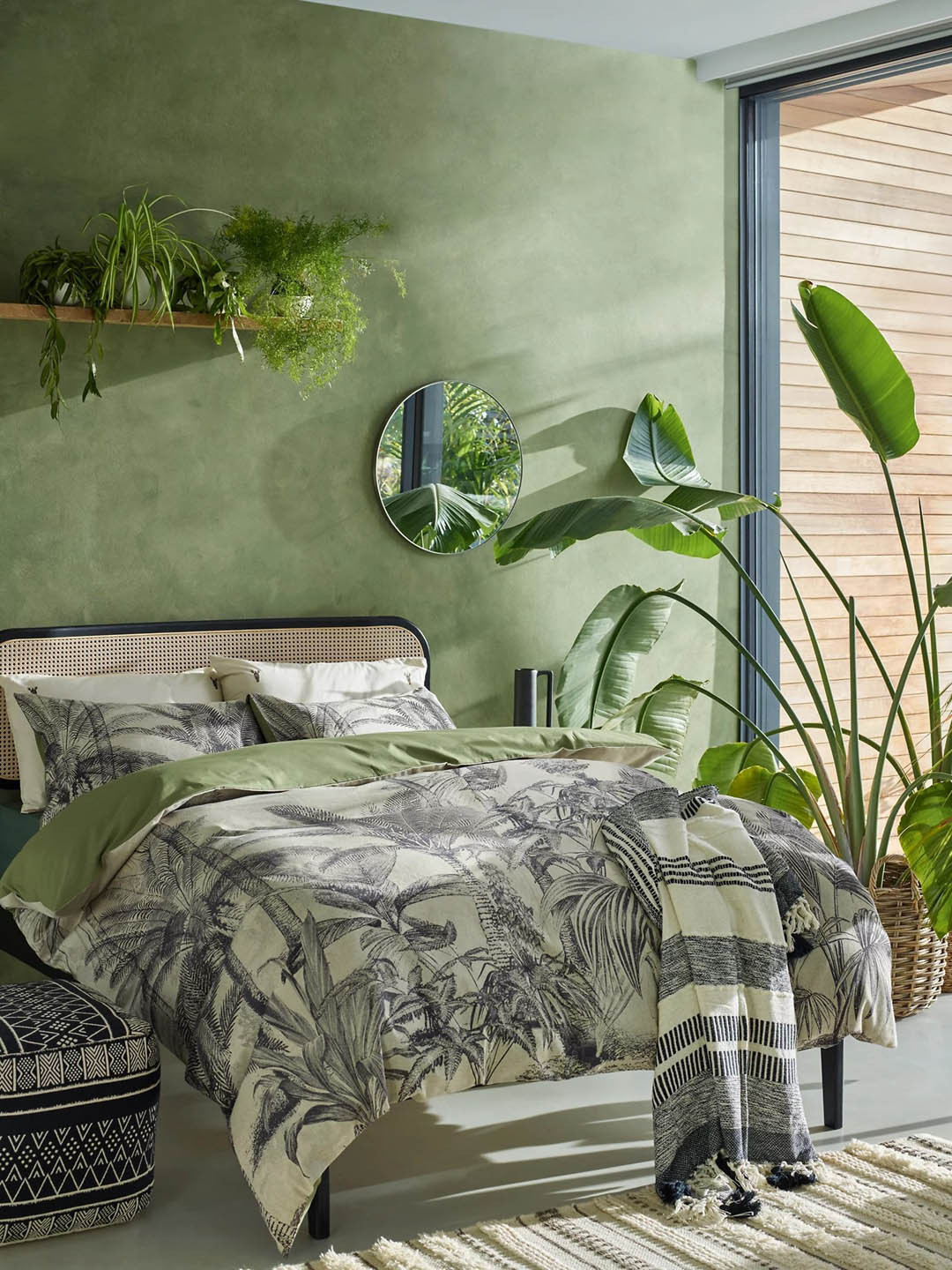 

Marks & Spencer Khaki Printed Cotton Bedding Set With 2 Pillow