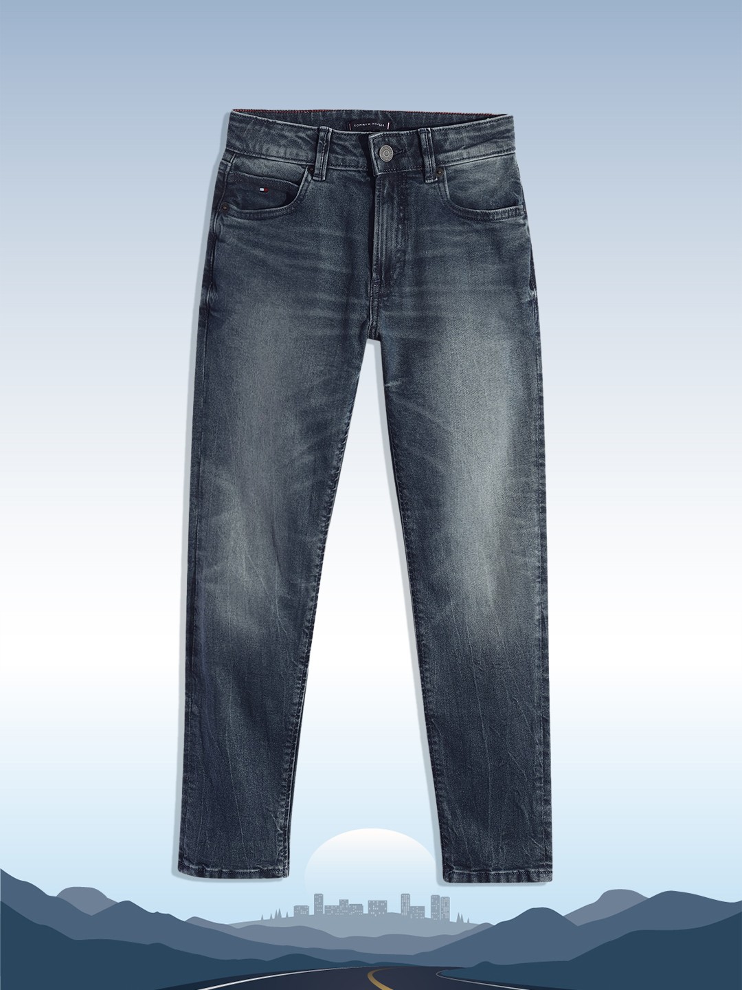 

Tommy Hilfiger Boys Blue Heavy Fade Stretchable Jeans