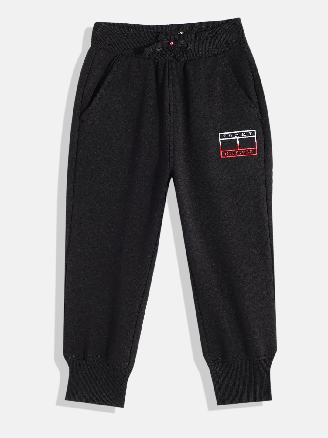 

Tommy Hilfiger Boys Brand Logo Embroidered Joggers, Black