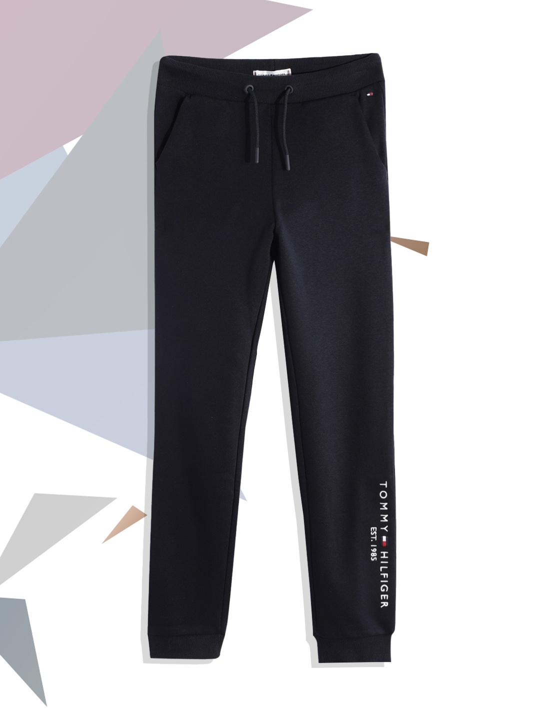 

Tommy Hilfiger Girls Navy Blue Brand Logo Embroidered Slim Fit Training Joggers