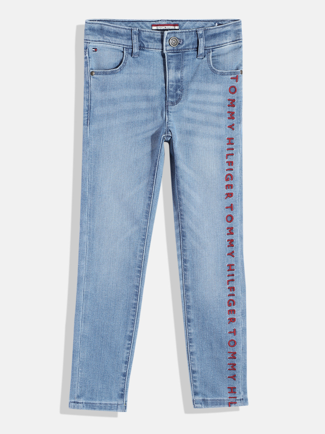 

Tommy Hilfiger Girls Regular Fit Clean Look Stretchable Jeans, Blue