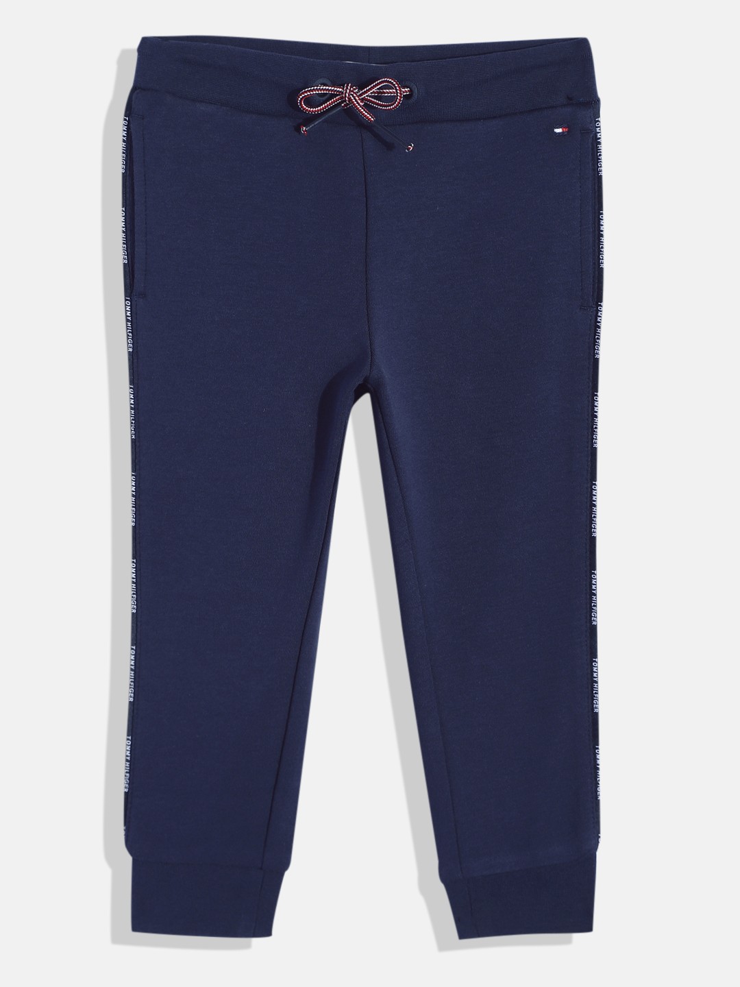 

Tommy Hilfiger Girls Regular Fit Solid Joggers, Navy blue