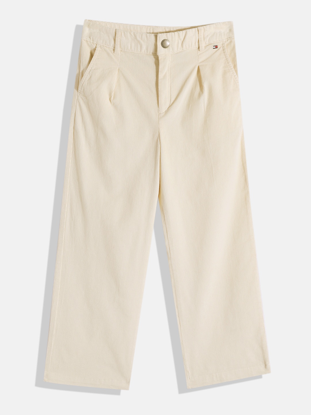 

Tommy Hilfiger Girls Corduroy Trousers, Off white