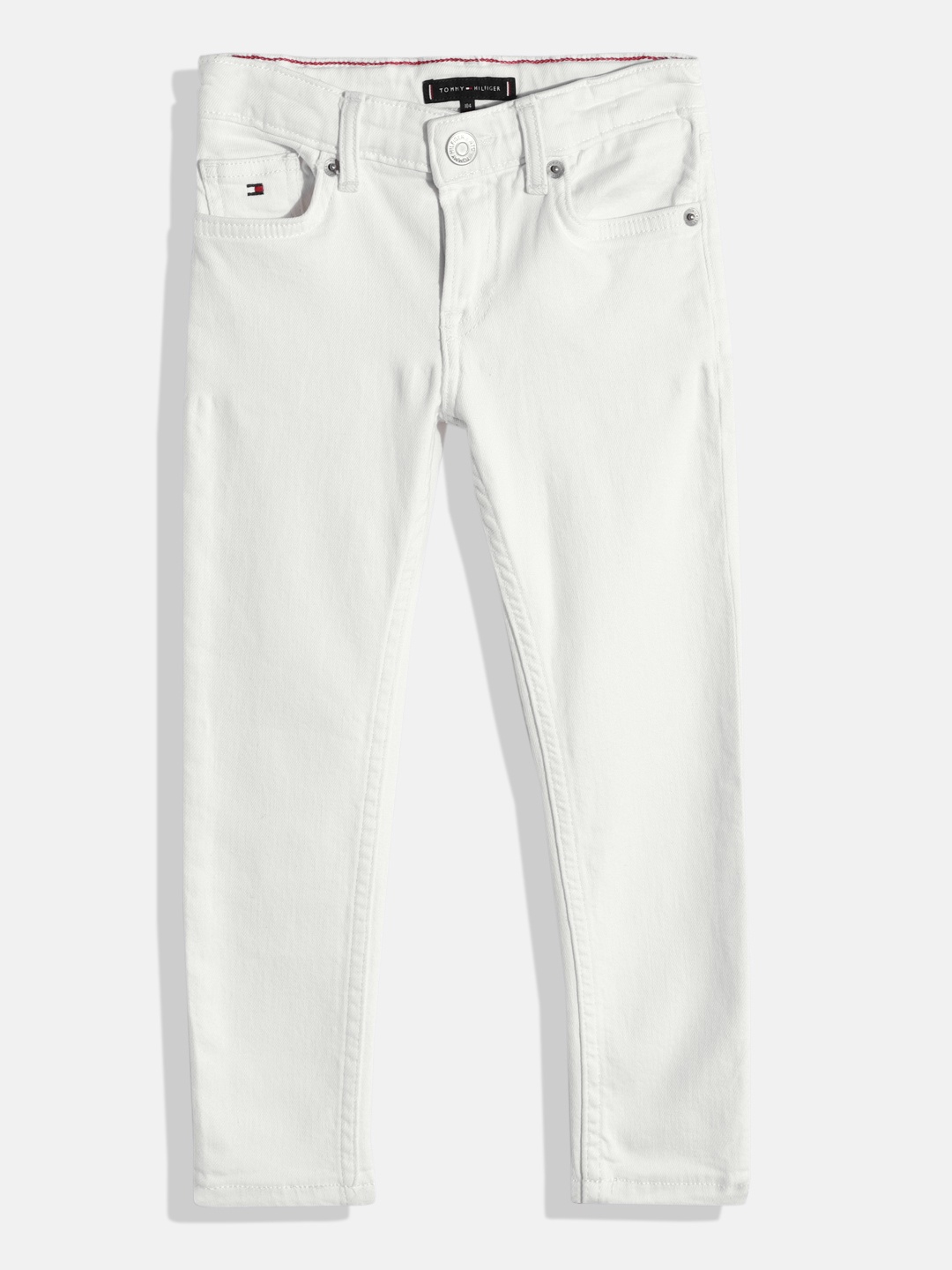 

Tommy Hilfiger Boys Straight Fit Stretchable Jeans, White