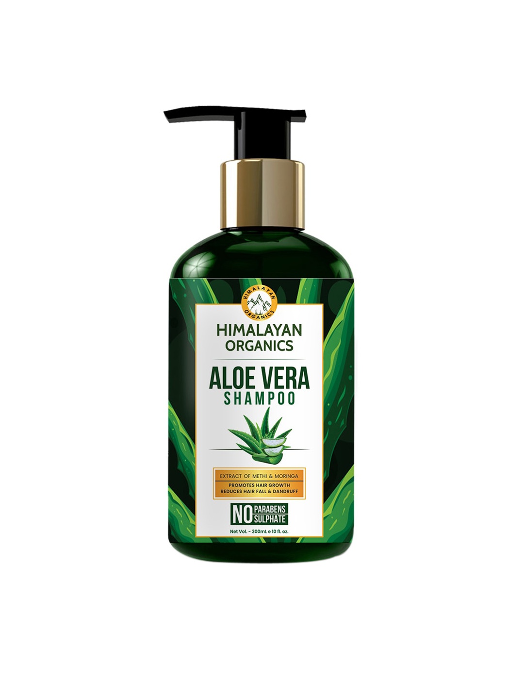 

Himalayan Organics Paraben Free Aloe Vera Shampoo with Moringa & Methi - 300 ml, Green